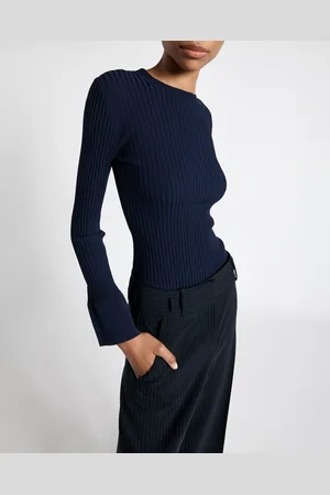 Cue Crochet Trim Ribbed Knit Top