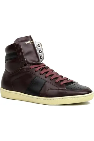 Saint Laurent Men Leather High Top Sneakers, 6| Luxury Sneakers for Men | Darveys