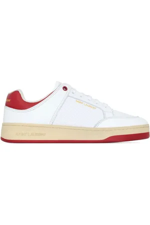 Saint Laurent Men Red Leather Sneakers, 5.5| Luxury Sneakers for Men | Darveys