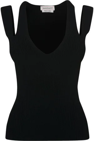 Alexander McQueen Women V-Neck Top, L| Luxury Tops for Women | Darveys