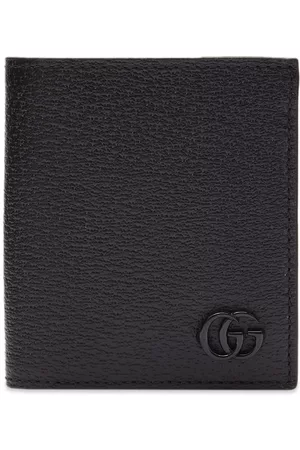 Black Leather GG Marmont Long Id Wallet