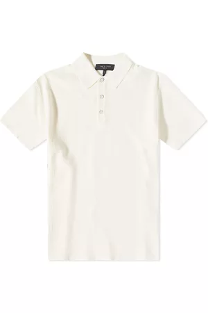 RAG & BONE Nolan Crochet-Knit Polo Shirt for Men