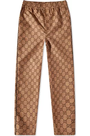 Beige Peached-cotton wide-leg trousers | Gucci | MATCHES UK