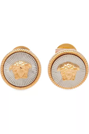 Versace Gold V Stud Earrings Versace