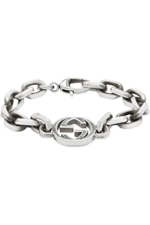 GUCCI Sterling Silver and Enamel Chain Bracelet for Men | MR PORTER