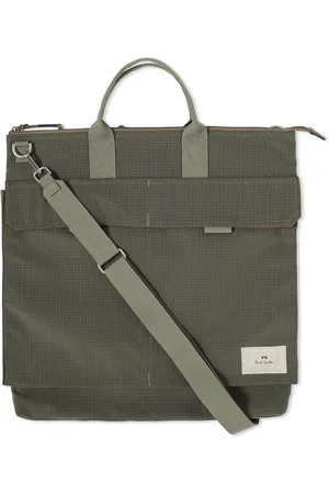🌈 Paul Smith Pebble Leather & Seatbelt Webbing Briefcase Folio Messenger  Bag