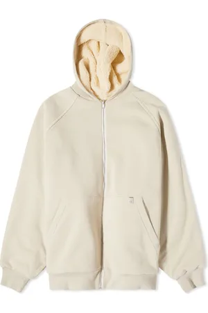 Jacquard Boa Fleece Zip-Up Jacket_Cream