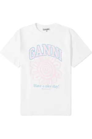 Ganni Basic Jersey Flower Relaxed T-shirt