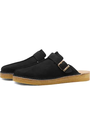 Clarks leather mule discount slippers