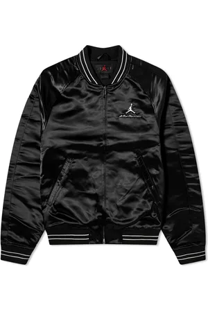 Nike Jordan Wings MA1 fleece lined bomber jacket with chest and back  embroidery in black | ASOS