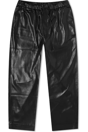 Leather Shorts : Men Trousers Black