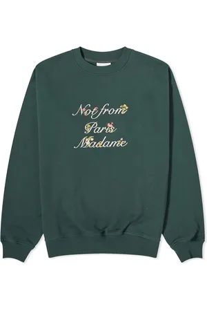 Drôle de Monsieur Drôle De Monsieur Presented by END. Embroidered Cotton Fleece Crew Sweat in