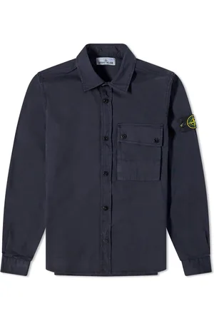 Mens black cheap stone island overshirt