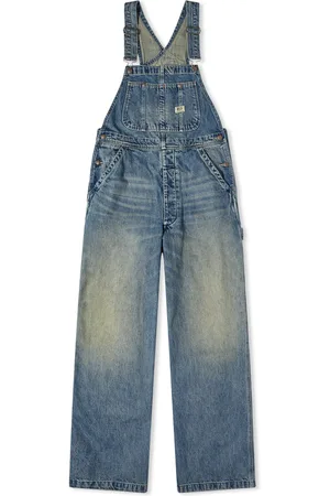 D-HARU-SY Men: Denim dungarees with repaired effects
