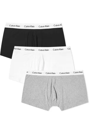 Calvin Klein Men's Customized Stretch Low Rise Trunks, White, X-Large 