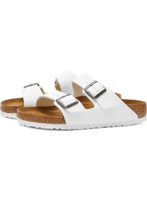 Hitz Men's White Leather Toe-Ring Slippers – Hitz Shoes Online