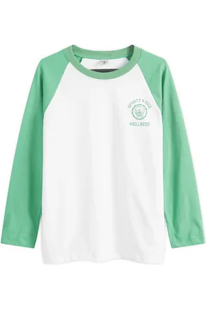 Sporty & Rich Emblem Baseball T-Shirt in
