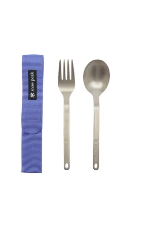 Snow Peak Titanium Fork & Spoon Set in