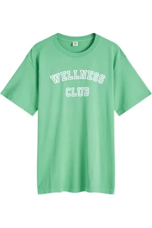 Sporty & Rich Wellness Club Flocked T-Shirt in