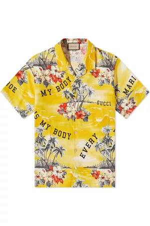 Gucci Savoy-print Silk Bowling Shirt