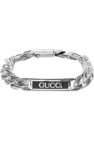 Gucci Diamante Motif Id Bracelet in Metallic for Men | Lyst UK
