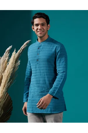 Koshika Dabu Indigo Cotton Kurta Set | A line kurta, Suit fabric, Short tops
