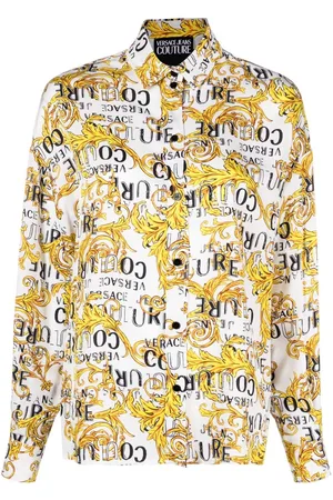 VERSACE Baroque logo-print shirt