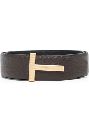 Tom Ford Logo-plaque leather belt