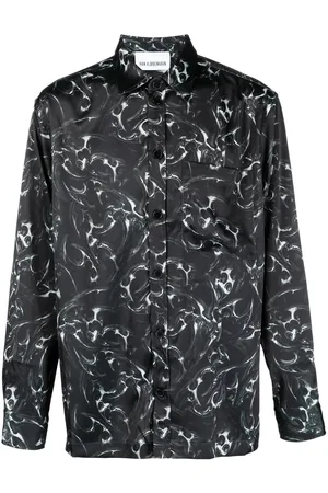 Louis Vuitton black Graphic Print Long-Sleeved Shirt