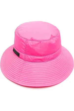 ganni fluo pink bucket hat