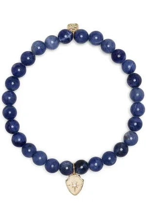 Sydney Evan 14kt yellow gold sodalite beaded bracelet