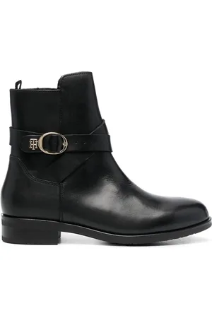Tommy Hilfiger Buckle-detail leather ankle boots