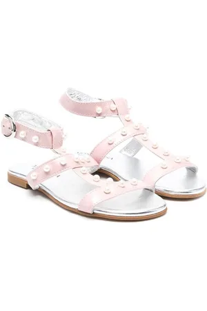 MONNALISA 15mm beaded leather sandals