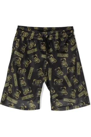 Moschino Teddy-print mesh shorts