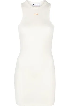 OFF-WHITE Sleek Rowing logo-print minidress