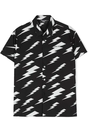 Neil Barrett Thunderbolt-print cotton shirt