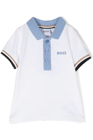 BOSS-Boys Blue Monogram Logo T-Shirt