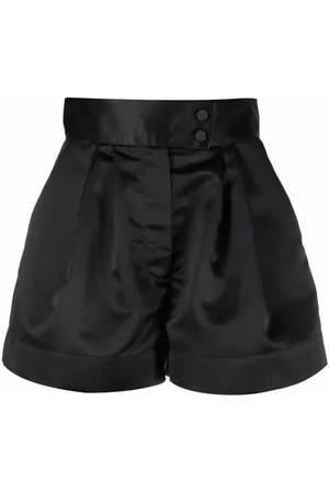 Styland High-waisted satin shorts