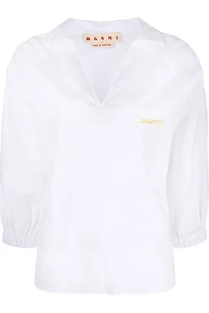 Marni V-neck cotton blouse