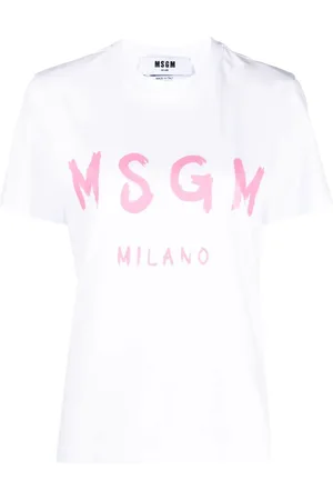 Msgm Logo-print cotton T-shirt