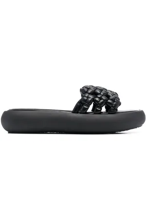 vic matiè Woven leather platform slides