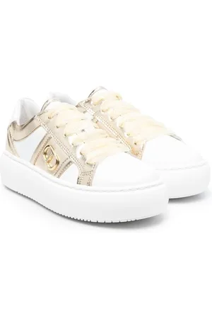 Twin-Set Logo-plaque leather sneakers