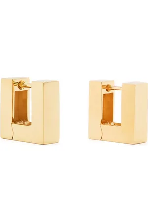 TOM WOOD Small Square Hoop Satin earrings