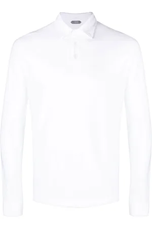 ZANONE Long-sleeve cotton polo shirt