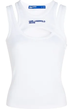 Karl Lagerfeld Layered ribbed tank top