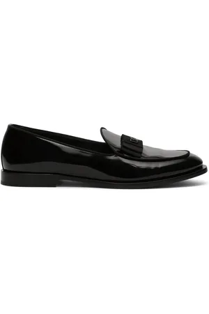 Dolce & Gabbana Logo-tag patent leather slippers