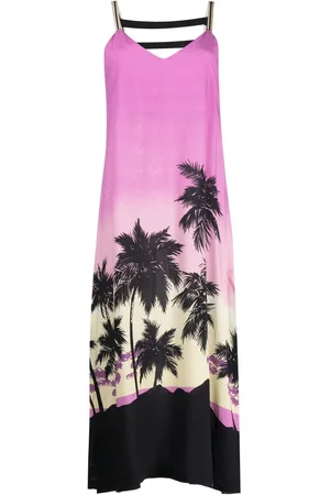Palm Angels Sunset-print midi dress