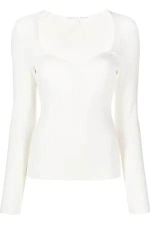VERONICA BEARD Sweetheart ribbed knit top