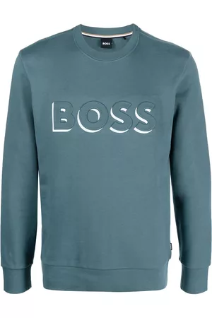 HUGO BOSS Sweatshirts - Logo-emed cotton sweatshirt