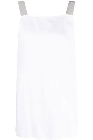 Fabiana Filippi Metallic strap linen top